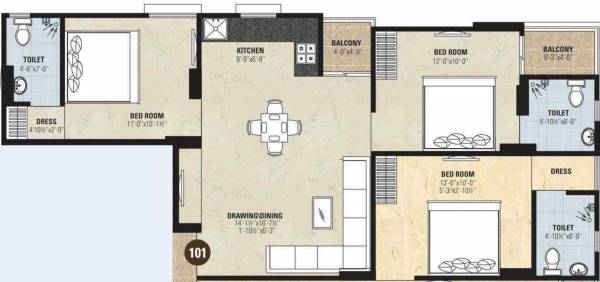  bhavyaa-green-zenith Floor Plan Floor Plan