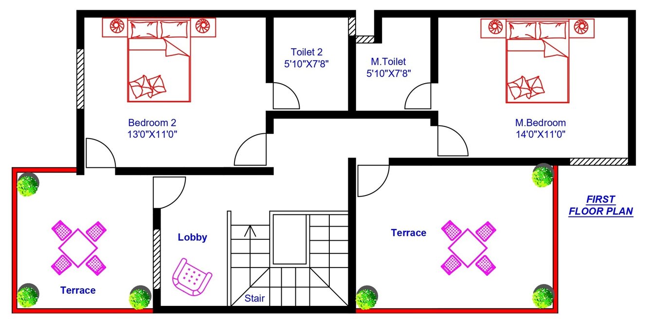  shiv om green park Floor Plan First Floor Plan