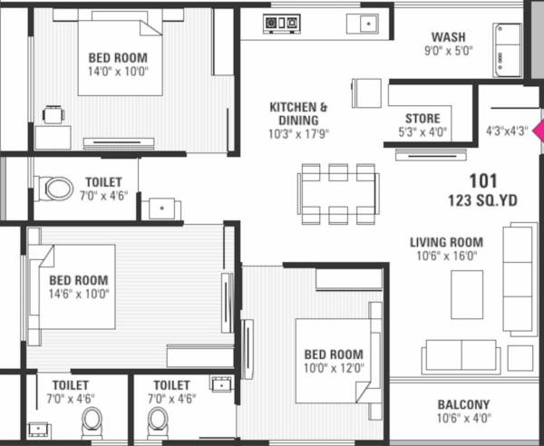  shubhadra-flats Floor Plan Floor Plan
