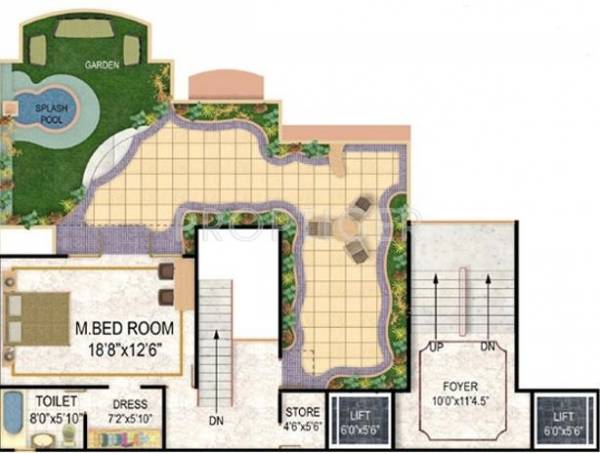 Niho Jasmine Scottish Garden Floor Plan (4BHK+4T)