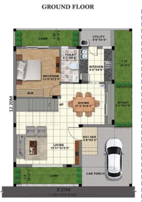  the address Floor Plan Ground Floor Plan