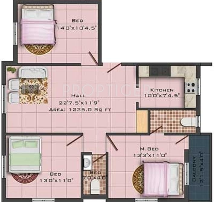 AV Sharvam (3BHK+2T (1,235 sq ft) 1235 sq ft) AV Sharvam (3BHK+2T (1,235 sq ft) 1235 sq ft)
