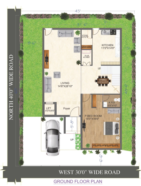  green tech o2 community Floor Plan Ground Floor Plan