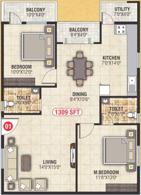  gokulam Floor Plan Floor Plan