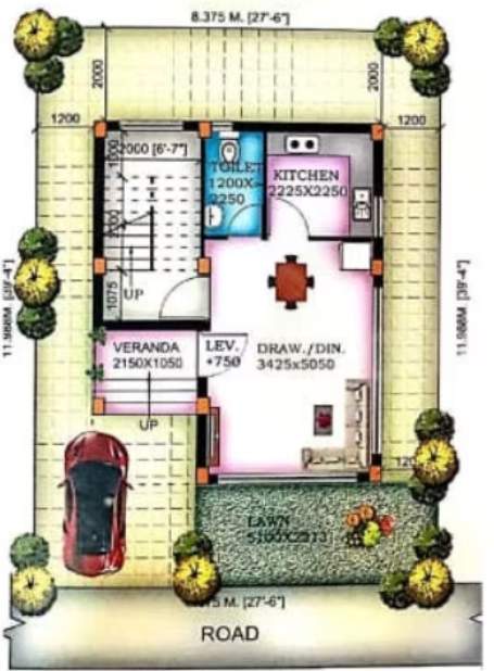  lake life township Floor Plan Ground Floor Plan