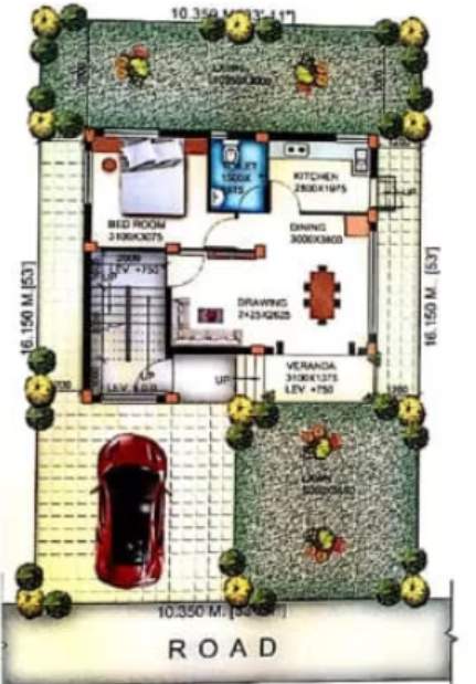  lake life township Floor Plan Ground Floor Plan