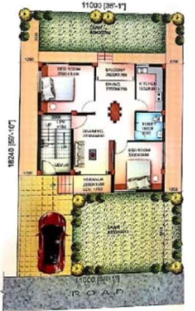  lake life township Floor Plan Ground Floor Plan