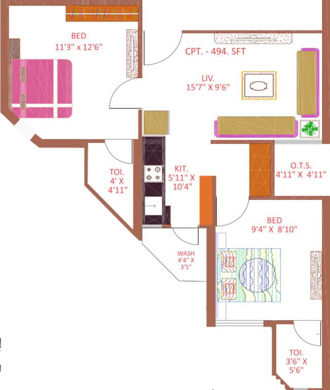  shital flat Floor Plan Floor Plan