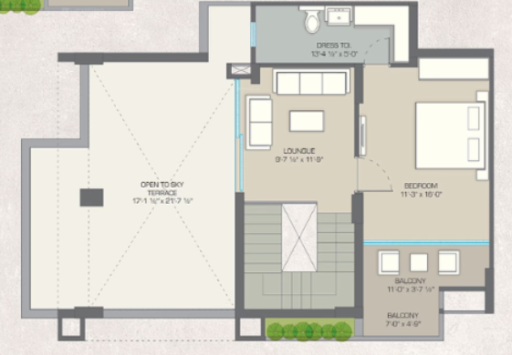 shaligram Floor Plan Upper Level Duplex Plan