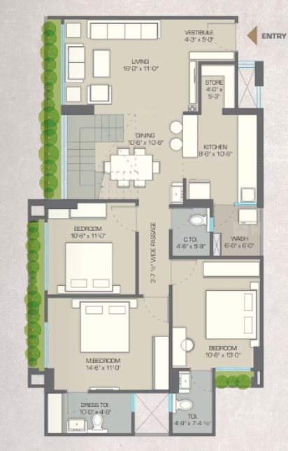 shaligram Floor Plan Lower Level Duplex Plan