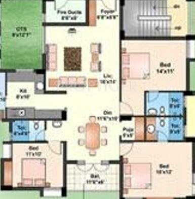 Akshaya Adora (3BHK+3T (1,881 sq ft) 1881 sq ft)