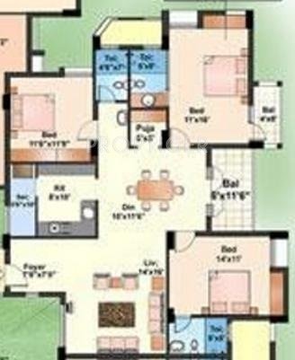 Akshaya Adora (3BHK+3T (1,909 sq ft) 1909 sq ft)