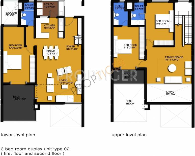 Sri Sai Mourya Mourya Tranquil Floor Plan (3BHK+3T)