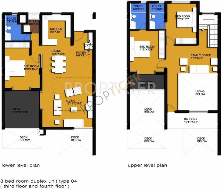 Sri Sai Mourya Mourya Tranquil Floor Plan (3BHK+3T)