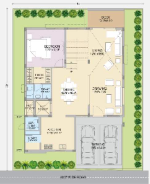  county villa 1 to 171 phase 2 Floor Plan Ground Floor Plan
