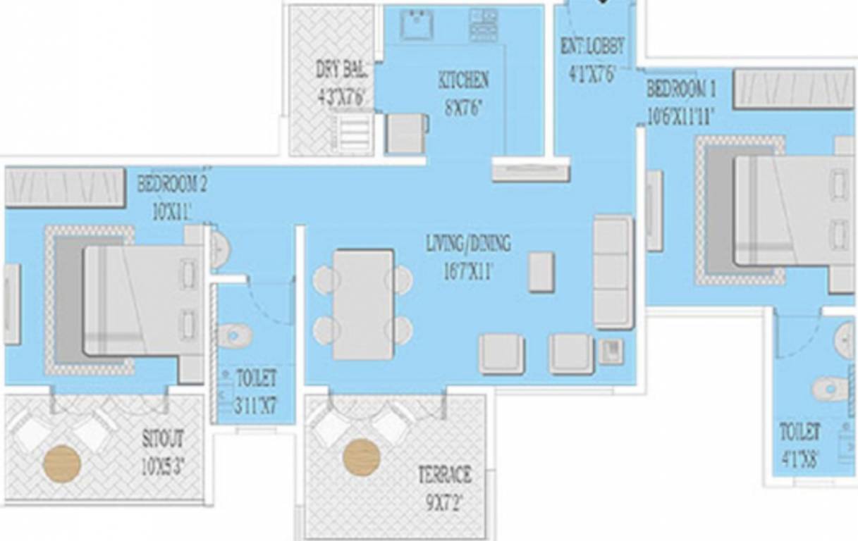  sun city ambegaon Floor Plan Floor Plan