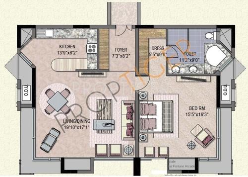 Jaypee Crescent Court (1BHK+1T (1,200 sq ft) 1200 sq ft)