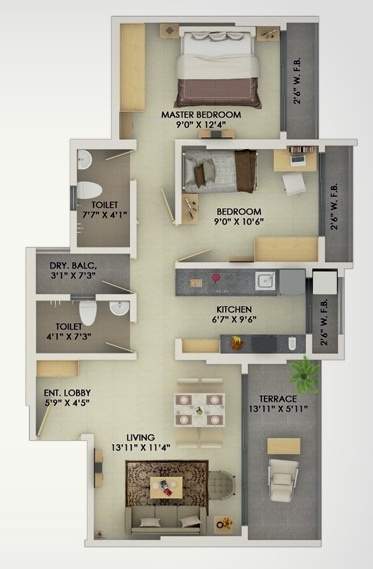  residency Floor Plan Floor Plan