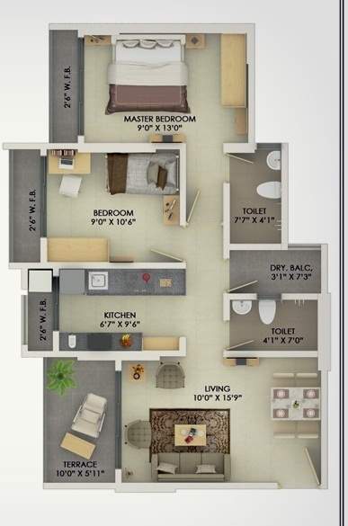  residency Floor Plan Floor Plan