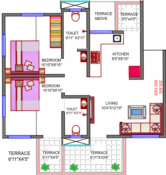  marks Floor Plan Floor Plan