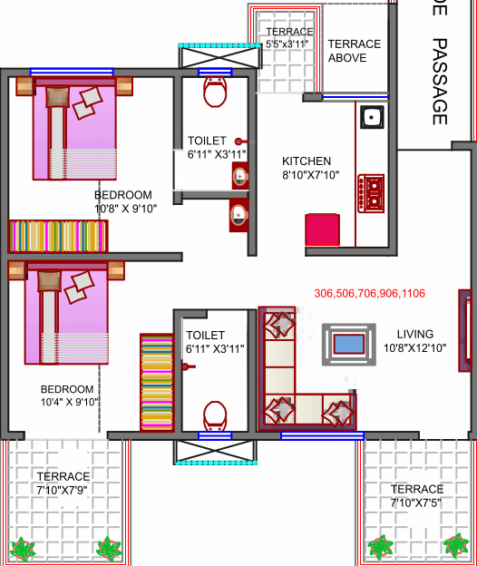  marks Floor Plan Floor Plan