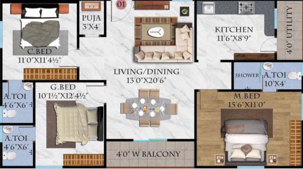  gopala-golukulam Floor Plan Floor Plan