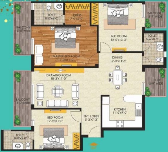  inaaya royal heights Floor Plan Floor Plan