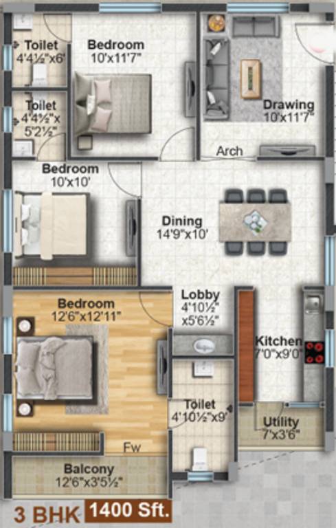 msrs serene city Floor Plan Floor Plan