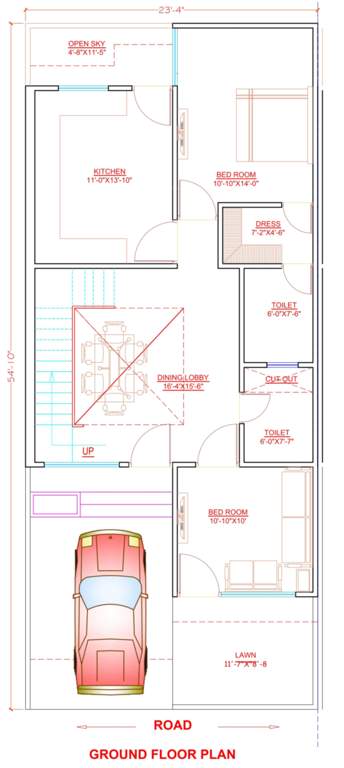  grand homes villas Floor Plan Ground Floor Plan