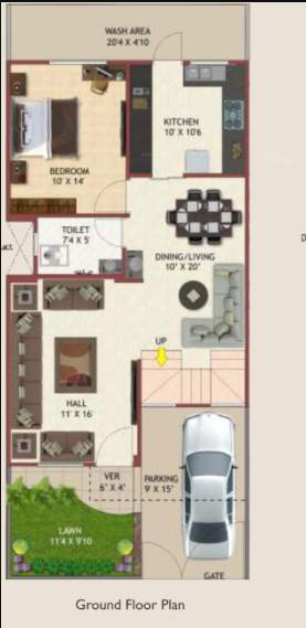  city phase iii Floor Plan Ground Floor Plan