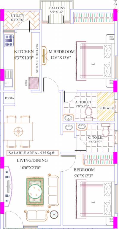  sree jwalamukhi Floor Plan Floor Plan