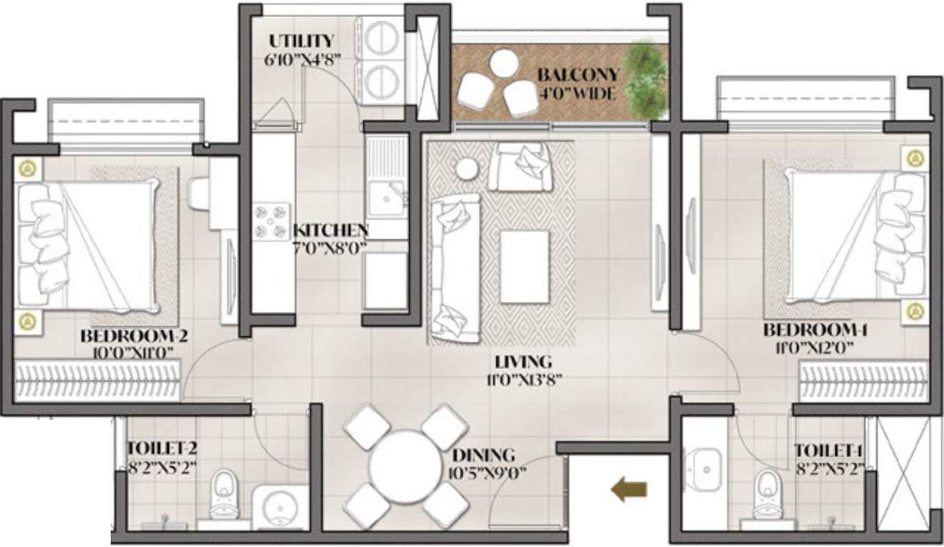  eden park the prestige city Floor Plan Floor Plan