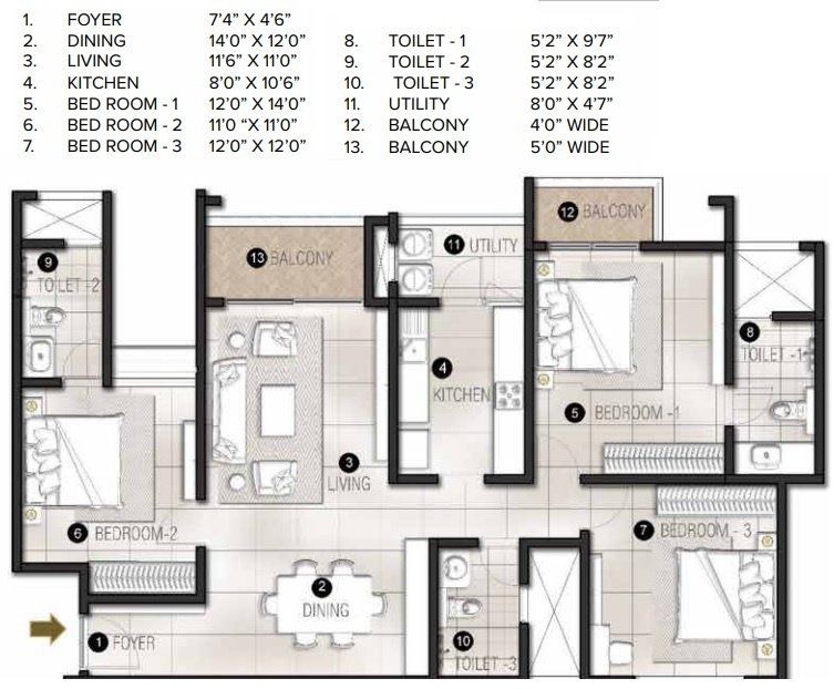  the prestige city avalon park Floor Plan Floor Plan