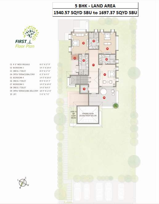  anurita bungalows Floor Plan First Floor Plan