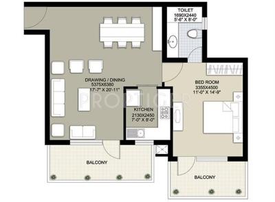 Raheja Navodaya (1BHK+1T (1,100 sq ft) 1100 sq ft) Raheja Navodaya (1BHK+1T (1,100 sq ft) 1100 sq ft)