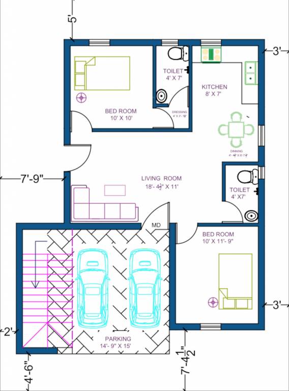  mahisha villa Floor Plan Ground Floor Plan