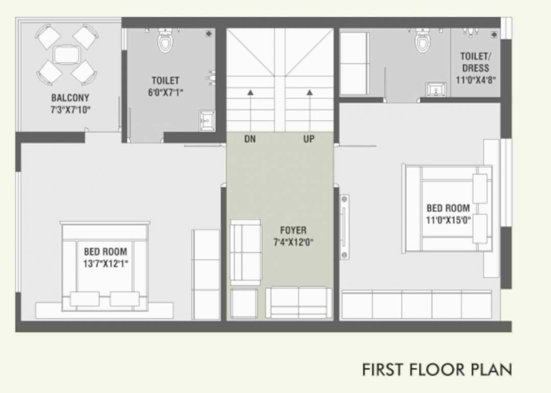  kedar bunglows Floor Plan First Floor Plan