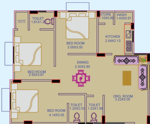  satyam-apartment Floor Plan Floor Plan