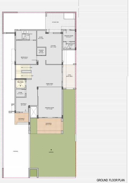  sky-villa Floor Plan Ground Floor Plan