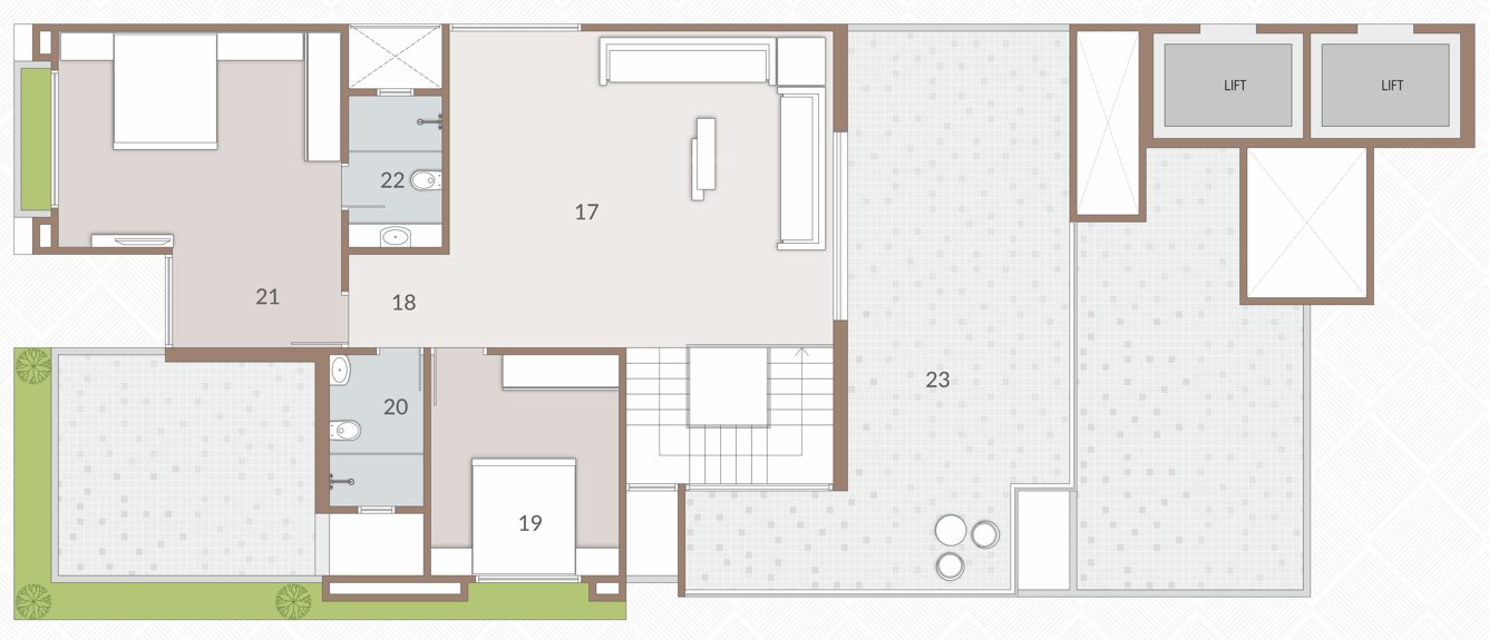  imperial square Floor Plan Upper Level Penthouse Plan