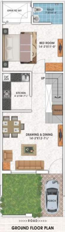  apna bungalow phase ii Floor Plan Ground Floor Plan