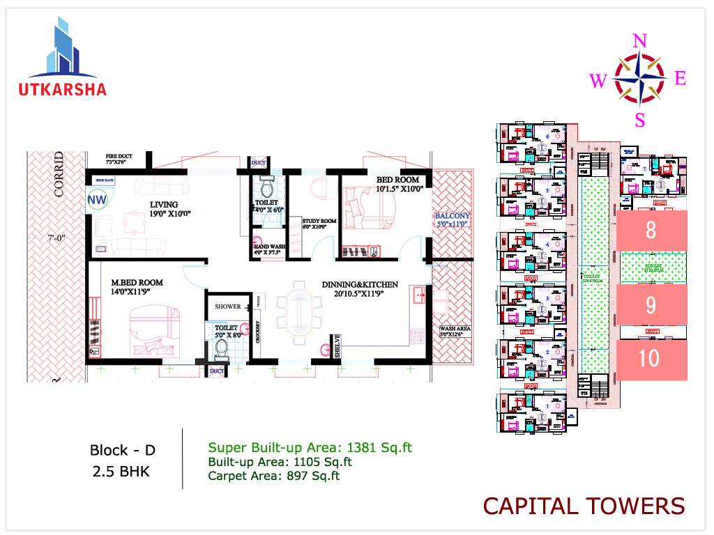  capital towers Floor Plan Floor Plan