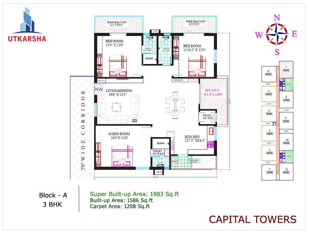  capital towers Floor Plan Floor Plan