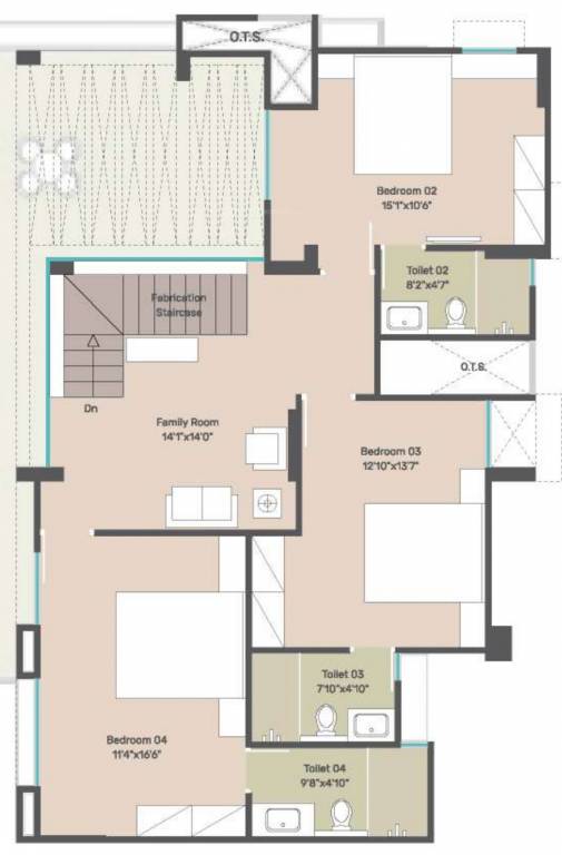  bluets phase 7 Floor Plan Upper Level Penthouse Plan