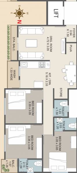  akshar-green-tower-a3-to-a9 Floor Plan Floor Plan