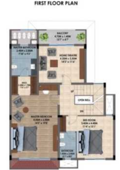 irene Floor Plan Upper Level Duplex Plan