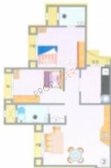 Floor Plan (2BHK+2T) Atul Projects Blue Orbit Floor Plan (2BHK+2T)