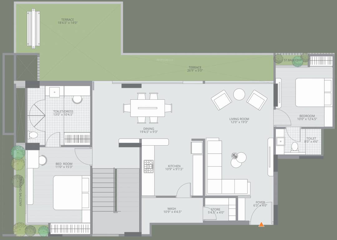 sherwoods amaltas Floor Plan Lower Level Penthouse Plan