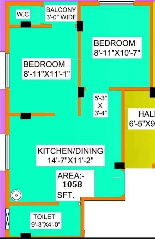  z n g residency Floor Plan Lower Level Duplex Plan