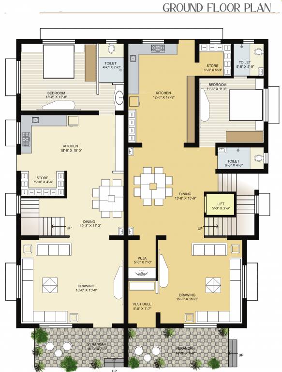  residency Floor Plan Ground Floor Plan
